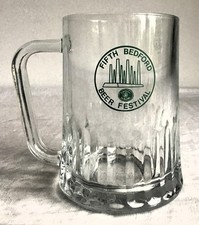 Vintage 1982 Fifth Bedford Beer Festival Pint Glass Tankard Tudor Dema England. picture
