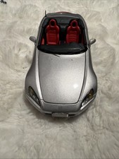 Maisto 1:24 Silver Convertible Model Car with Red Interior and Opening Doors picture