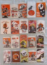 20 Vtg & Modern Halloween Paper Trick or Treat Candy Bag Lot Cowboy Bat Witch picture
