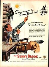 1947 Old Sunny Brook Whiskey Duck Hunter Klimley Art Vintage Print Ad 1940s d1 picture