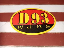 Radio Bumper Sticker decal WDNS 93.3 FM Oval Vintage Circa Classic 2005-Current picture