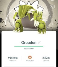 Pokémon Go-Shiny Groudon-Go Fest Background TRADE-Trade Registered Or 30 Days picture