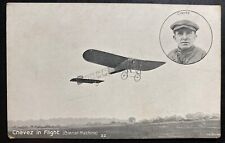 Mint RPPC Real Picture Postcard Early Aviation Chavez Flight Bleriot Machine picture
