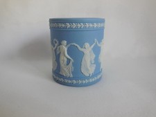Antique Wedgwood (only) 19th C. Blue Jasperware Dancing Hours Pedestal Drum Base picture