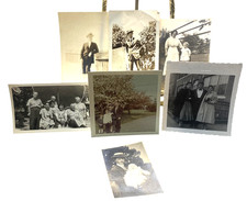 Vintage 1910s -1960s American Family Life Lot 7 Photos B&W Gelatin Various Sizes picture