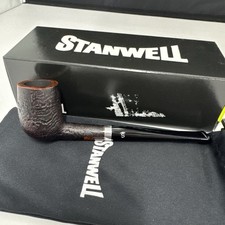Stanwell Relief Briar Tobacco Pipe Style 107 - Black Sandblast - New picture