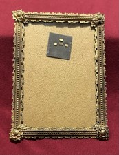 Classic Victorian Brass Ornate Filigree Easel Style Picture Frame Hinge Opening picture
