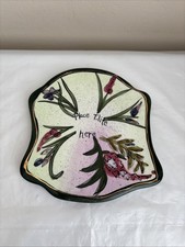 Vtg Blue Sky Clayworks place T.lite here birdhouse cottage floral Tile 2002 picture