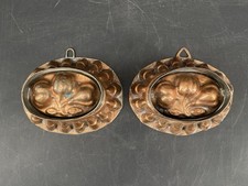 Pair of 2 Antique Copper Fruit Motif Molds for Baking picture