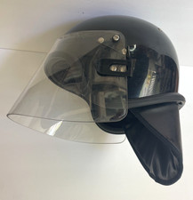 Vintage Premier Crown? Size 5 Riot Helmet Police Face Shield 1998 Black 620-630 picture