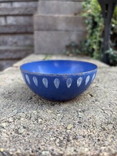 Vintage Blue Catherine Holm Enamelware Bowl Small White Lotus Catherineholm picture
