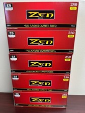 Zen RED 100 mm FULL Flavor Cigarette Tubes Regular 5 Boxes~Ships In Box picture