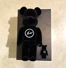 Rare Medicom Toy BE@RBRICK x Fragment Black 100% & 400% COMPLEXCON Exclusive picture