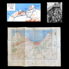 WWII Operation Torch Central Task Force Landing Oran Invasion Map  picture