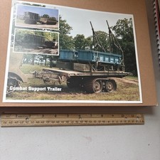 Vintage 1989 Caterpillar Combat Support Trailer Military Vehicle Brochure Specs picture