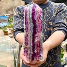 1.19LB  Natural colored fluorite slice quartz crystal flake mineral specimen picture