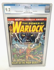 POWER OF WARLOCK #1 1972 Marvel MCU 1st series Origin Soul Stone GOTG 3 CGC 9.2 picture