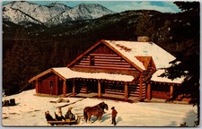 Ponderosa Ranch Winter Sleigh Bonanza TV Cartwrights Lake Tahoe NV Postcard 2849 picture