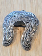 Old Pawn Sterling Silver Large Naja Pendant Bolo Slide picture