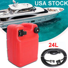 Marine Outboard Fuel Tank 24L 6.3Gallon Portable External Fuel Tank W/Connector picture