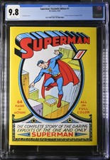Superman #1 Joe Shuster Cover Art Facsimile CGC 9.8 - Golden Aged Size picture