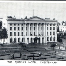 c1940s The Queen's Hotel Cheltenham Postcard England Neo-Classical Regency picture