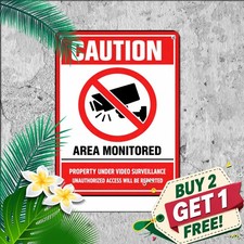 Neighborhood Watch Security Alert Crime Prevention Notice Metal Tin Sign 8x12 picture