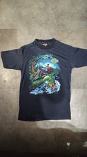 Vintage Harley-Davidson Bass Fishing Graphic T-Shirt Medium picture