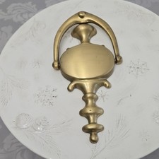 Vintage G & D Spain Solid Brass Door Knocker Patina picture