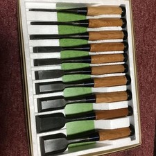 Chisel Japanese NOMI Set of 10  Carpentry Woodworking Tool Japan picture