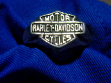 vintage c. 1940 1930 Harley Davidson motorcycle ring steel signet rings all size picture