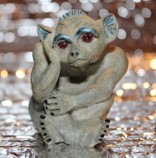 Vintage Gargoyle Resin Display Statue Figure Figurine Hand Painted 2 3/8