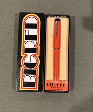 NOS Vintage 1970s Parker Big Red Orange Ballpoint Pen Complete Box USA (up to 3) picture