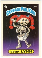 1985 Topps Garbage Pail Kids Original Series 1 OS1 29b THIN LYNN CHECKLIST Matte picture