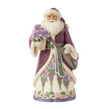 Royal Holiday Cheer Santa Collection Purple Santa By: Heartwood Creek Jim Shore picture
