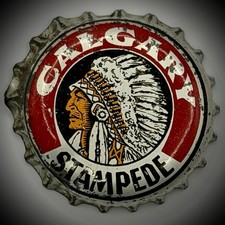 Vintage CALGARY STAMPEDE Indian Chief Cork Beer Bottle Cap ALBERTA, CANADA Crown picture