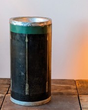 Vintage Industrial Art Deco Metal Canister Ashtay 29