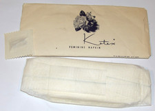 VINTAGE 1959 KOTEX FEMININE NAPKIN/PAD WITH ENVELOPE & FASTENING PINS picture