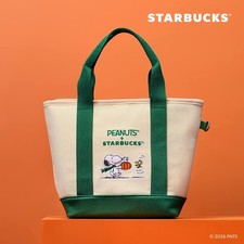 Starbucks Korea x Peanuts 2026 Pumpkin Peanuts Tote Bag picture