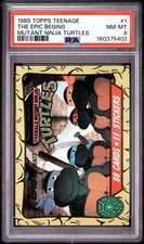 1989 Topps Teenage Mutant Ninja Turtle #1 The Epic Begins : PSA 8 picture