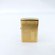 1993 Vintage Zippo Lighter Gold Shimmer Geometric 1990s picture