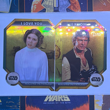Topps Star Wars Chrome 2-Card Lot I Love You..., I Know & Rescuing Princess /50 picture