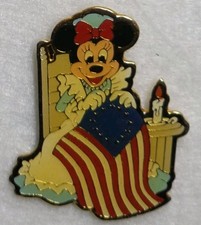 Vintage 1989 Kodak Series Betsy Ross Minnie Mouse American Flag Pin Disney 1250 picture