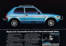 1977 Honda Civic Blue Original Advertisement Print Art Car Ad J828 picture