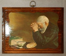 Vintage Grace Picture on Wood Plaque {about 11  3/4