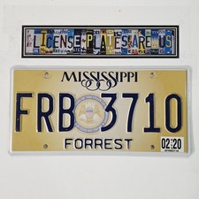 2020 Mississippi State Seal License Plate 🔥 MS Forrest County FRB 3710 picture