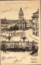 Artist litho Gotha in Thuringia, marketplace - 3619238 picture