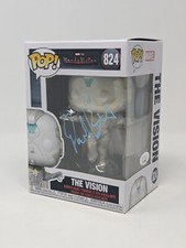 Paul Bettany Marvel WandaVision The Vision #824 Signed Funko Pop JSA Cert Auto picture