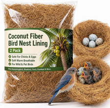 Sukh Coconut Fiber for Bird Nest - Bird Nest Bedding for Hummingbird Finch picture