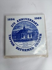 Vintage 1964 1969 275th Anniversary Tappan Reformed Church Dutch Tile Trivit picture